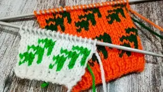 Knitting Graph Pattern #57 | Knitting Leaf Pattern for kids sweater