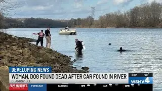 Woman, dog found dead inside vehicle that crashed into Cumberland River