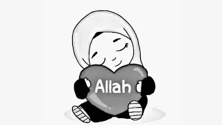 How to draw cute Muslim girl drawing with ( Allah)//easy sketch art @Tkartcreativity