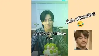 Jungkook acting surprised as Jin enters with his birthday cake 😂💜 #jungkook #kookiebirthday