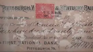Cheque Ferrocarril de Pittsburgh, Wheeling y Kentucky 1900 - Escripofilia