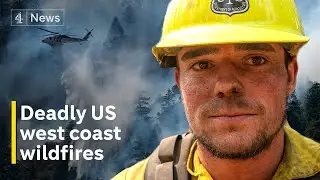 More than 70 wildfires burning across US west coast