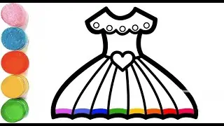 How To Draw a Beautiful Dress Drawing for Kids | Dress Drawing Step by Step | Princess Dress Drawing