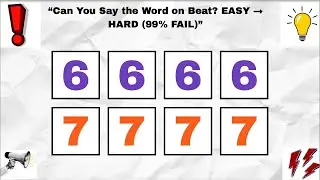 Can You Say the Word on Beat? EASY  HARD (99% FAIL)#SayTheWordOnBeat #beatchallenge #RhythmChallenge