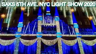 NYC Saks Holiday Light Show 2020 & Rockefeller Center walk