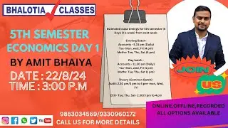 5TH SEM ECONOMICS DAY 1 #education #commerceacademy #exam #commercestudies