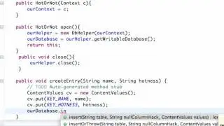 Android Application Development   117   Inserting Data into SQLite Database