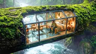 No One Saw It Coming&hellip; A Man Builds a Secret Tree Trunk House Deep in the Forest (ASMR)