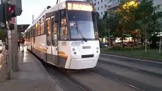 Tramvaiul V3A-2010-CA #017 Părăsind Stația Doamna Ghica