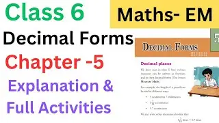 Class 6 maths EM chapter 5 Decimal forms