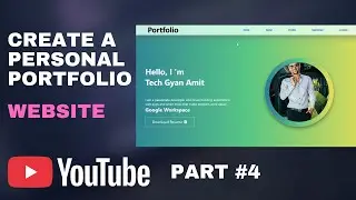 How to create portfolio website using html css and javascript part#4