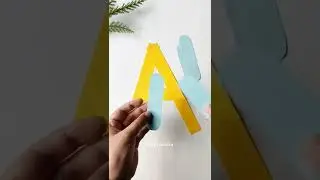 Easy A Letter Craft😱 #curlprenka #craft #shorts #diy #doityourself