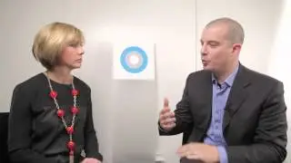 Aviad Maizels of PrimeSense interviews at Hub Culture Pavilion during WEF 2013.