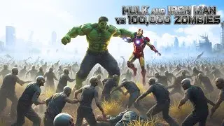 HULK & IRON MAN vs 100,000 ZOMBIES - ULTIMATE SHOWDOWN! (UEBS 2)