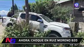 El conductor de una camioneta chocó contra el cerco de una casa