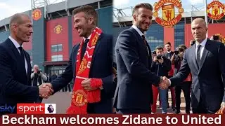 STILL CAN&rsquo;T BELIEVE IT!&rdquo; DAVID BECKHAM REACTS AS ZINEDINE ZIDANE ARRIVES AT OLD TRAFFORD