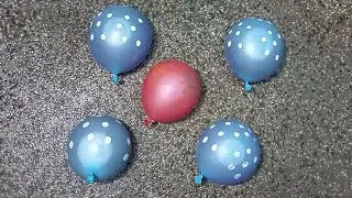 Blue vs Red Water Balloons POP! 🎈 Balloon Popping Challenge in Slow Motion
