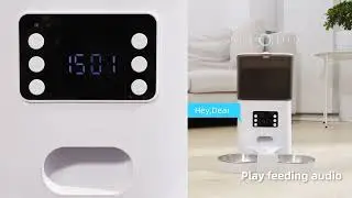 ADVWIN Pet Feeder Pro,Double Bowl 6L Automatic Cat Feeder, Programmable Multi Pet Feeder