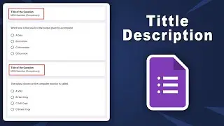How to add title and description in google forms
