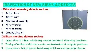 Sieve inspection in pharmaceutical industry l sieve defects l sieve inventory cleaning uses storage