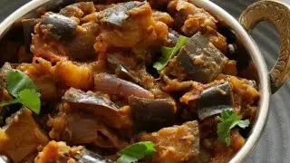 भन्नाट वांग्याची भाजी 😋🔥कडू नाही, एकदम चवदार वांग्याची भाजी 😍 