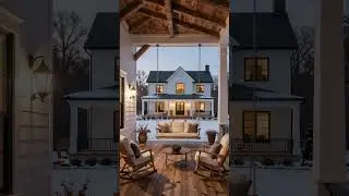Luxury Winter Farmhouse Porch Glow ❄️✨ Cozy Dusk Vibes