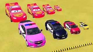 TRANSPORTING POLICE CARS, AMBULANCE, FIRE TRUCK, COLORFUL CARS WITH TRUCK FARMING SIMULATOR 22 #54