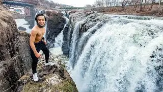 FREEZING MY ASS OFF AT HUGE WATERFALL!