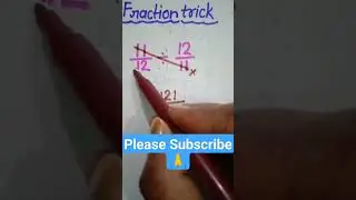 Fraction trick#mathematics #youtubevideo #fractionshorts #easymathtricks @RuchiChaudhry 👍👍👍