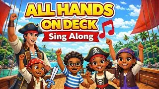 All Hands on Deck Sing Along 🚢🏴&zwj;☠️ | Kids Pirate Song | The Book of Eli Adventures #kidssongs #fun