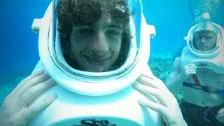 Sea TREK Curacao underwater walking. explore the sea bottom