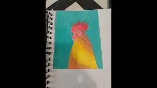 Pt. 1 of 4 Acrylic Rooster. #acrylicpainting #art #rooster