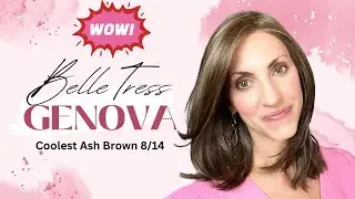 Belle Tress GENOVA Coolest Ash Brown Wig Review! A New Style I Love!😍