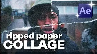 Paper Collage Rip Effect (21Savage - Redrum Music Video) | After Effects