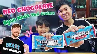 Review of Chocolate Feastables candy by famous YouTuber MrBeast (60g bar) | Minh and Kh&aacute;nh TV
