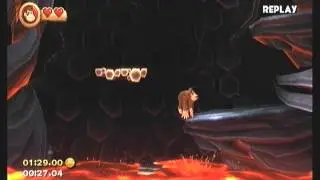 Donkey Kong Country Returns: 8-7 Red Red Rising- Shiny Gold Medal