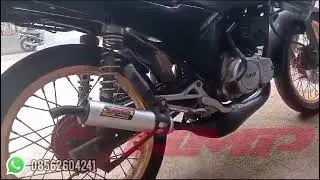 Knalpot RXZ - RZR model Repsol PDK coating hitam || Original AMP RACING