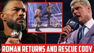 ROMAN REIGNS RETURNS TO HELP CODY RHODES DEFEAT DREW MCINTYRE FOR UNDISPUTED TITLE.