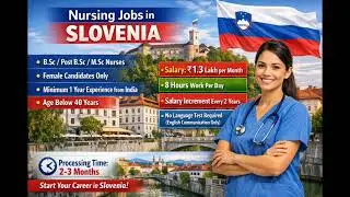 Slovenia Nurses Job 2026 🇸🇮 | ₹1.3 Lakh Salary | No Language Test | Fast Process