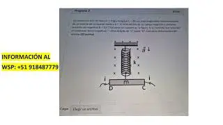 Un conductor CD, de masa m = 2 kg y longitud L = 30 cm, est&aacute; suspendido horizontalmente de un
