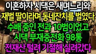 이혼 도장 찍자마자 새며느리가 재벌 딸이라며 동네잔치를 했고 전재산 털린 시댁 복수했습니다…