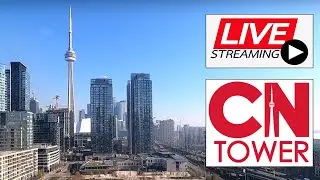 CN TOWER TORONTO DOWNTOWN TRAFFIC LIVE VIEW LOFI MUSIC