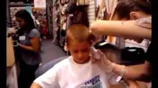 jr gettin ear pierced