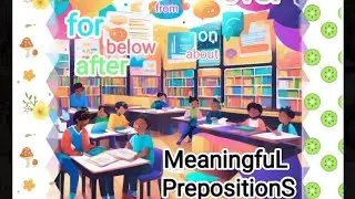 prepositions (under, with, below, for,from and over) in detail.