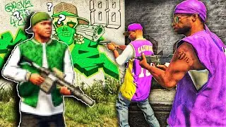 Franklin en Busca de Venganza Por su Auto Robado VS bandas moradas - GTA 5