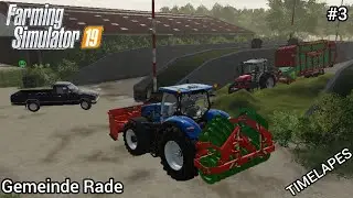 Collecting grass for silage work | Animals on Gemeinde Rade | Farming Simulator 19| Episode 3