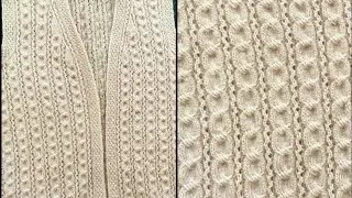 ऐसा केबल और जाली डिज़ाइन जो आपने आज तक नहीं देखा/Gents Cardigan With Cable And Jali Design:Design-235
