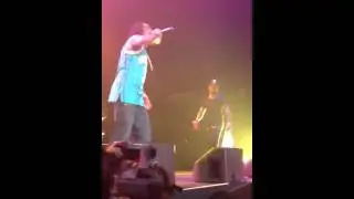 WJMH SuperJam 2012 Crazy Fan Jumps on stage with Wale