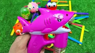 Steep Mixing Candy Skittles in Mega Box with Glossy Slime Bottle & Grid Balls Satisfying ASMR Video