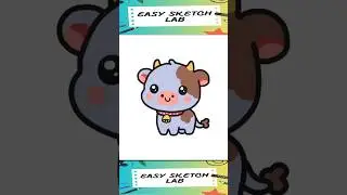 How to Draw - Cute Cow Character